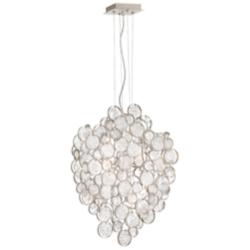 Eurofase Trento 19 1/2" Wide Champagne Silver 7-Light Oval Chandelier