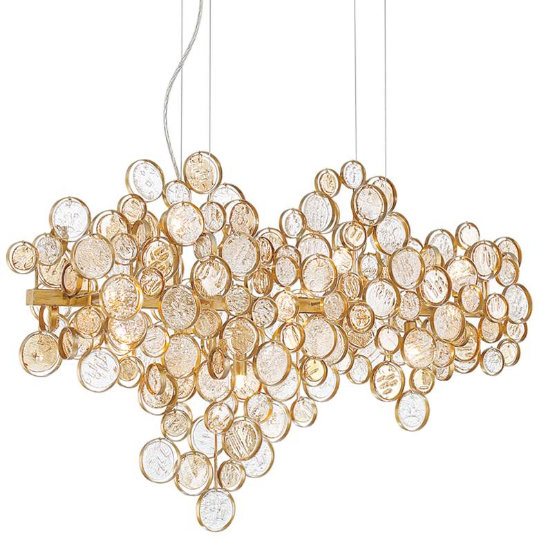 Image 2 Eurofase Trento 40 1/4" Wide Antique Gold 12-Light Linear Chandelier