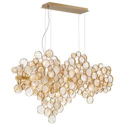 Eurofase Trento 40 1/4" Wide Antique Gold 12-Light Linear Chandelier