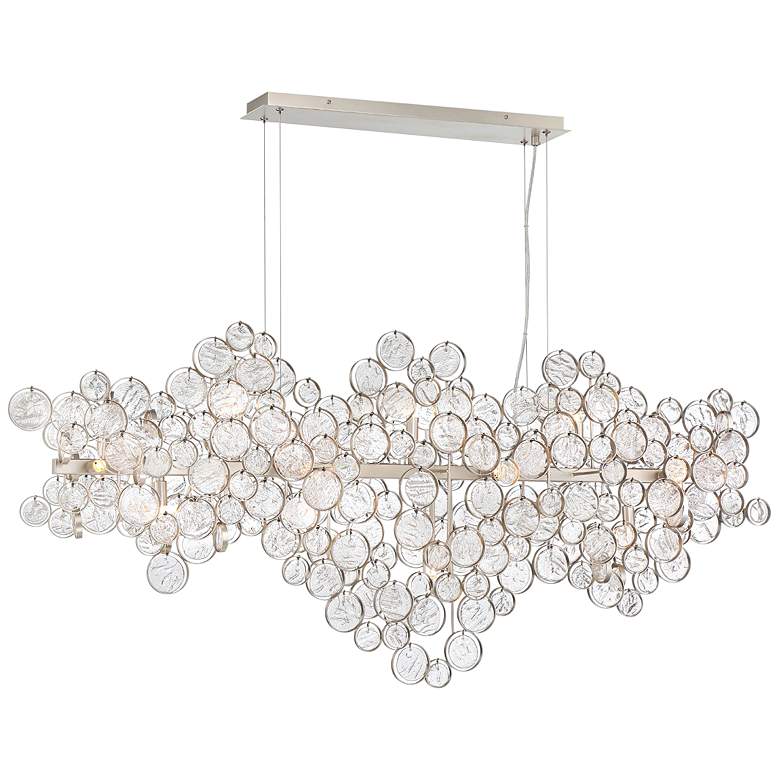 Image 2 Eurofase Trento 55 3/4 inch Wide Champagne Silver 15-Light Oval Chandelier