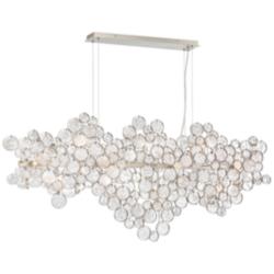Eurofase Trento 55 3/4&quot; Wide Champagne Silver 15-Light Oval Chandelier