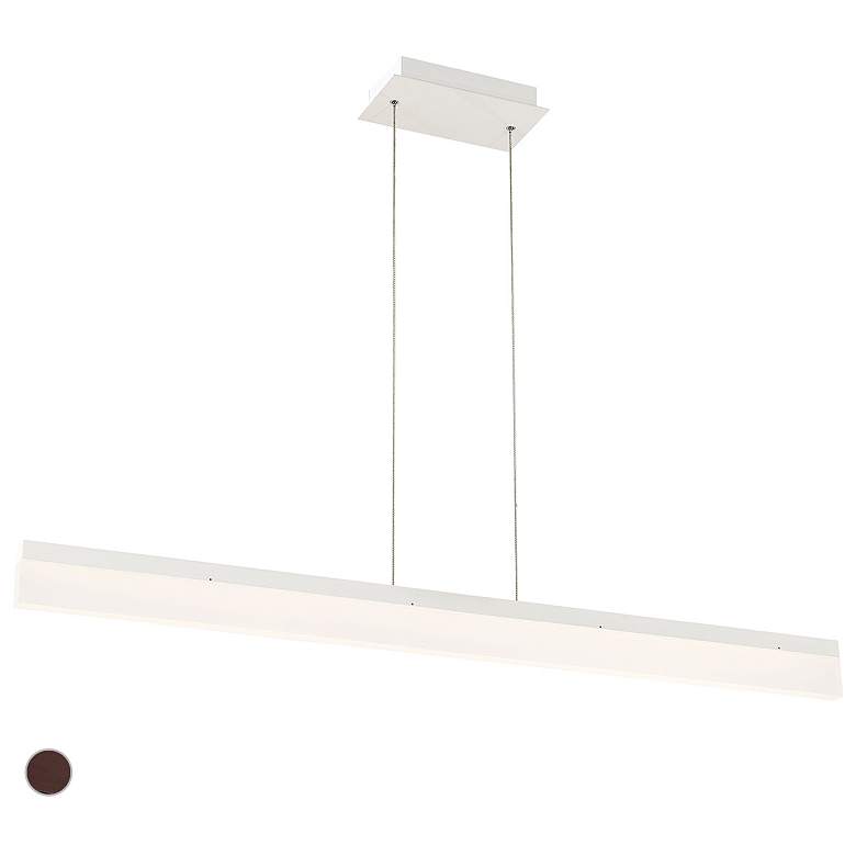 Image 1 Eurofase Tunnel 3.25 In. x 46.50 In. Integrated LED Pendant in White