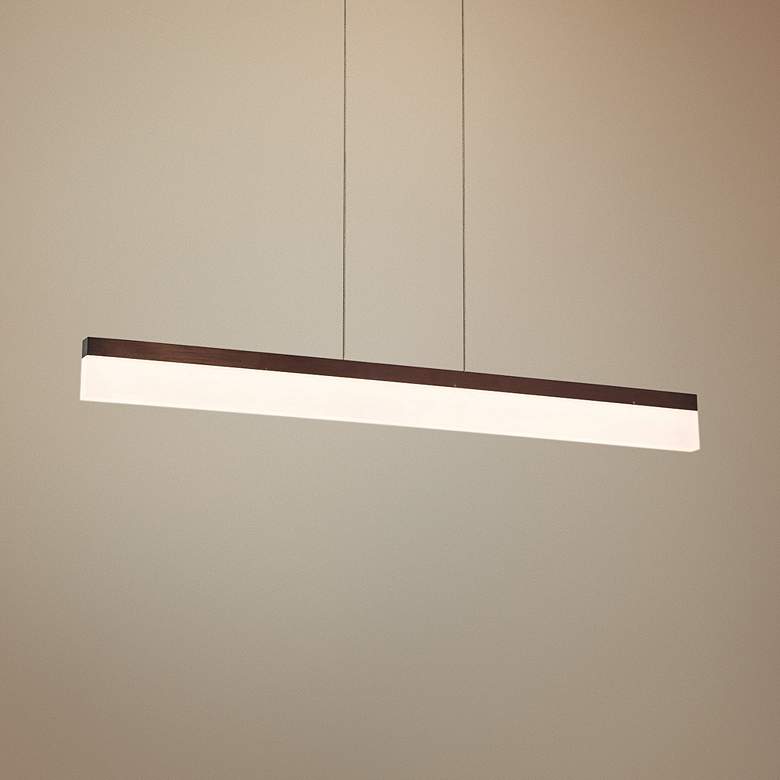 Image 1 Eurofase Tunnel 36"W Bronze LED Kitchen Island Light Pendant