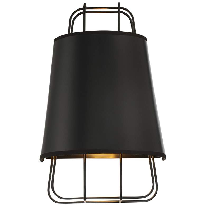 Image 1 Eurofase Tura 16" High Black Wall Sconce