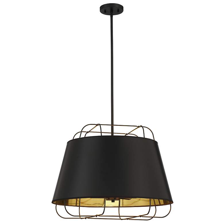 Image 1 Eurofase Tura 18 In. x 24 In. 6 Light Pendant in Black