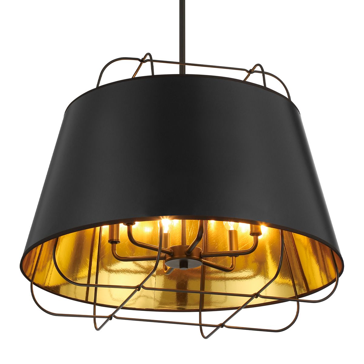 Image 2 Eurofase Tura 18 In. x 24 In. 6 Light Pendant in Black more views