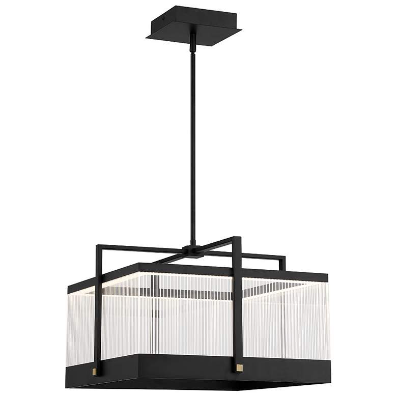 Image 1 Eurofase Tye 13.25 In. x 19.50 In. Integrated LED Chandelier in Black