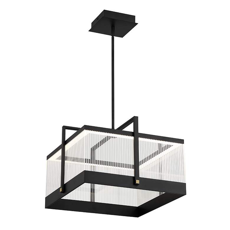 Image 2 Eurofase Tye 13.25 In. x 19.50 In. Integrated LED Chandelier in Black more views