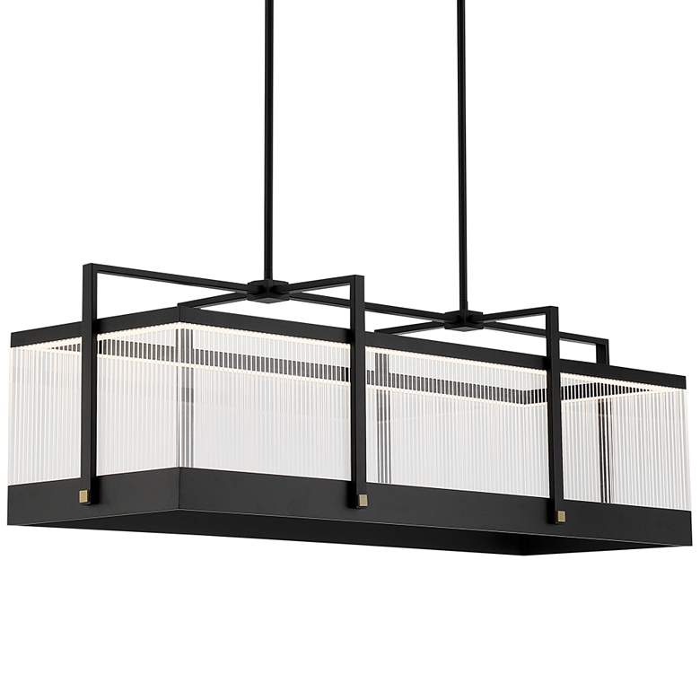 Image 1 Eurofase Tye 41 1/4 inch Wide Black LED Island Chandelier