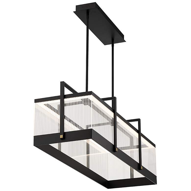 Image 4 Eurofase Tye 41 1/4" Wide Black LED Island Chandelier more views