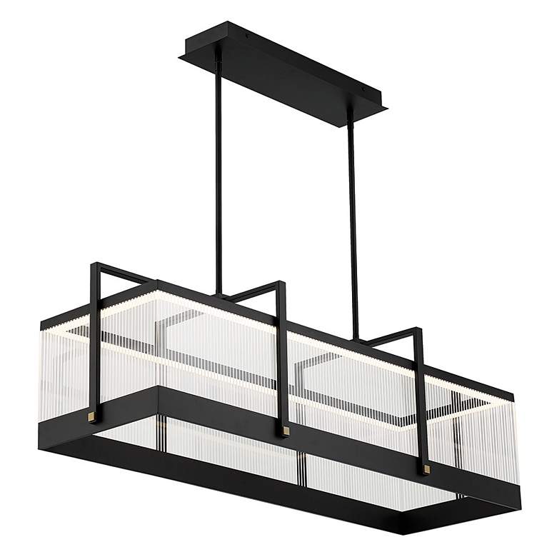 Image 5 Eurofase Tye 41 1/4 inch Wide Black LED Island Chandelier more views