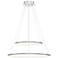 Eurofase Valley 23 1/2" Wide Chrome LED 2-Ring Pendant Light
