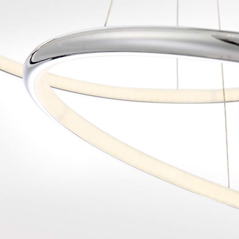 Image 2 Eurofase Valley 31.5" Wide Modern Chrome LED Ring Pendant more views