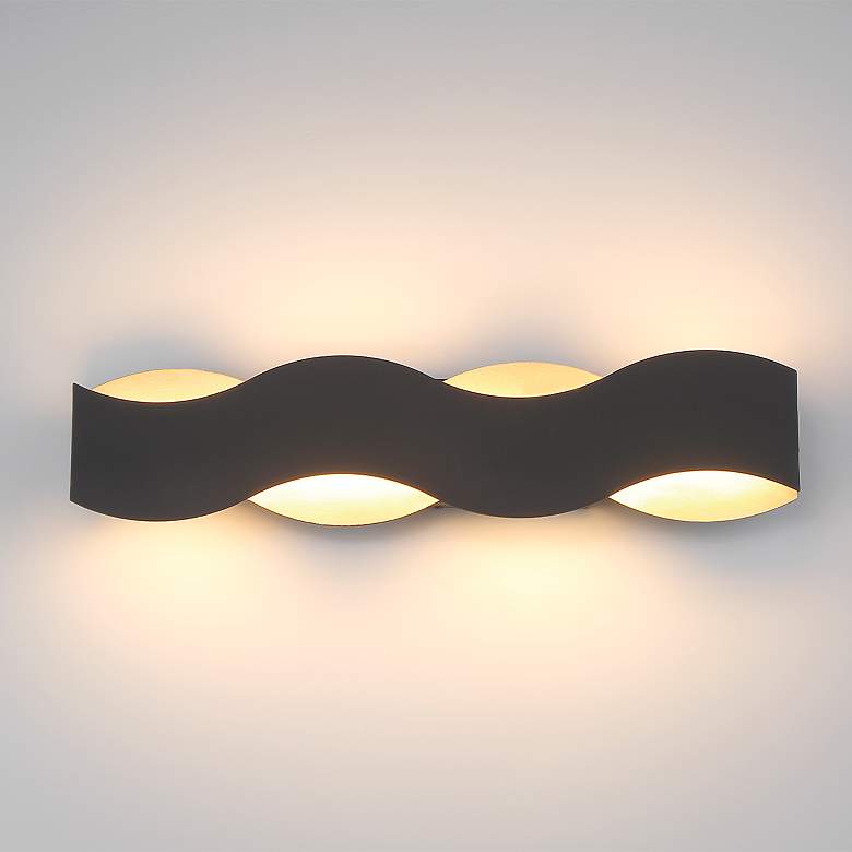 Image 1 Eurofase Vaughan 1 Light 24" Vanity in Black and Nickel
