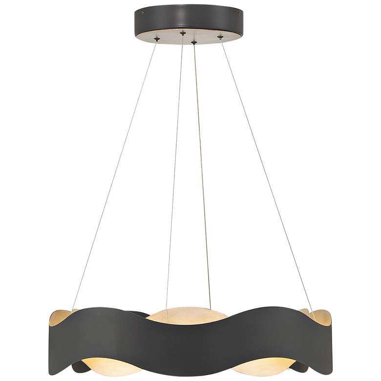 Image 1 Eurofase Vaughan 24" Wide Black and Silver Modern LED Chandelier