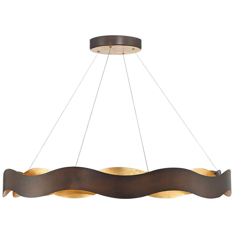 Image 1 Eurofase Vaughan 46" Wide Bronze and Gold LED Chandelier
