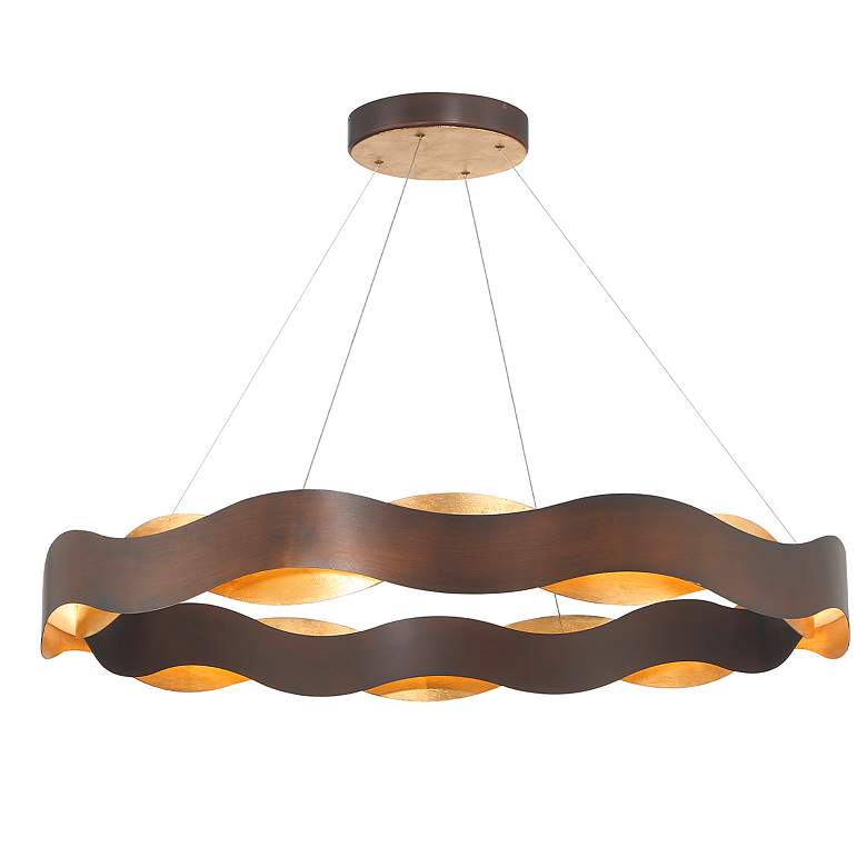 Image 3 Eurofase Vaughan 46" Wide Bronze and Gold LED Chandelier more views