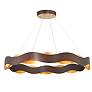 3_Eurofase Vaughan 46" Wide Bronze and Gold LED Chandelier more views