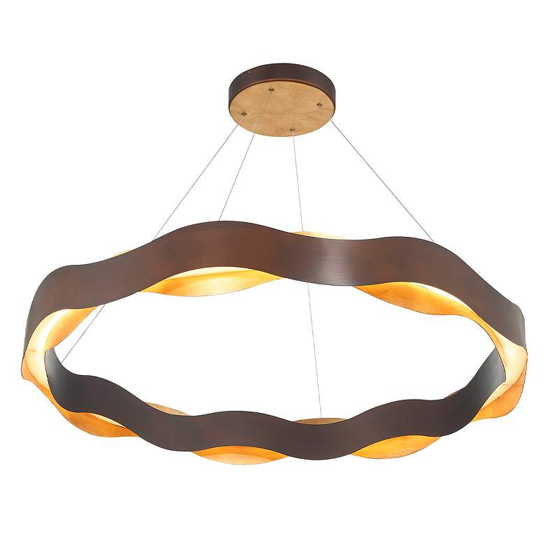 Image 4 Eurofase Vaughan 46" Wide Bronze and Gold LED Chandelier more views