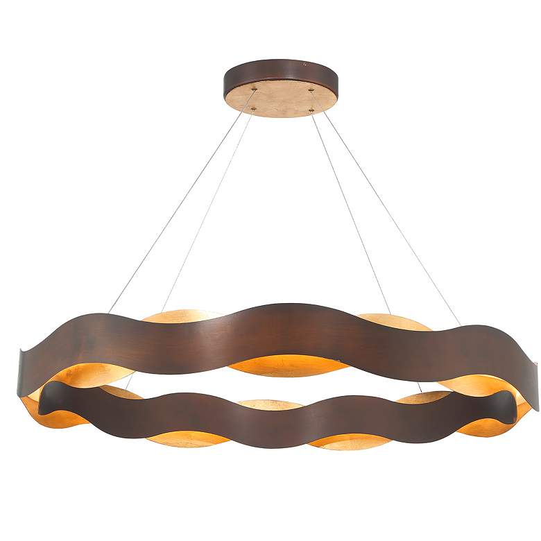 Image 5 Eurofase Vaughan 46" Wide Bronze and Gold LED Chandelier more views