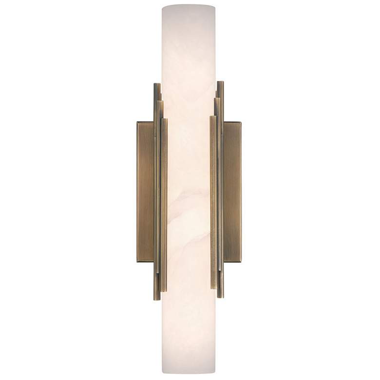 Image 1 Eurofase Venna 16 inch LED Wall Sconce, Antique Brass and Alabaster