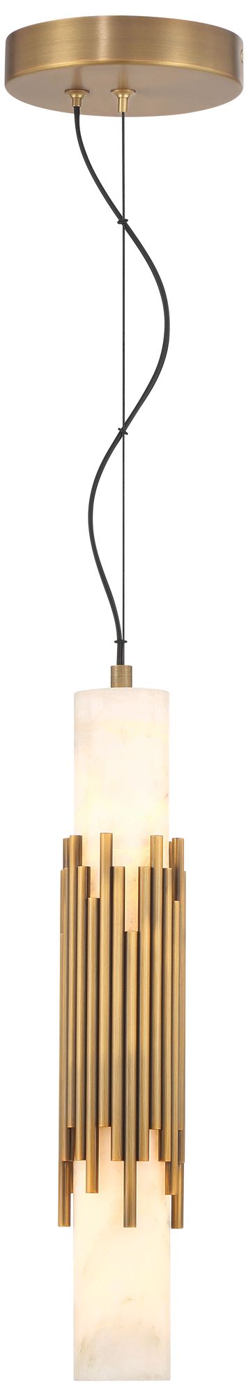 Eurofase Venna 17" Integrated LED Pendant in Antique Brass