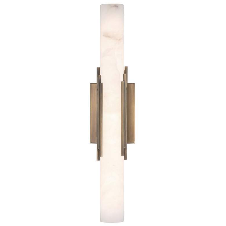 Image 1 Eurofase Venna 22 inch LED Wall Sconce, Antique Brass and Alabaster