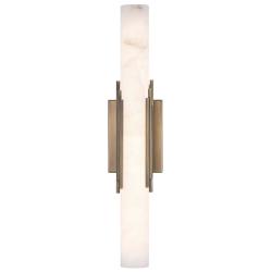 Eurofase Venna 22 inch LED Wall Sconce, Antique Brass and Alabaster