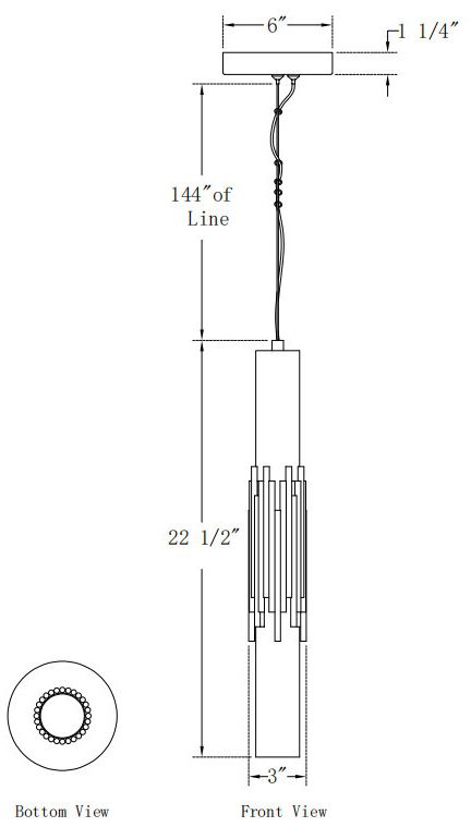 Image 5 Eurofase Venna 23" Integrated LED Pendant in Urban Bronze more views