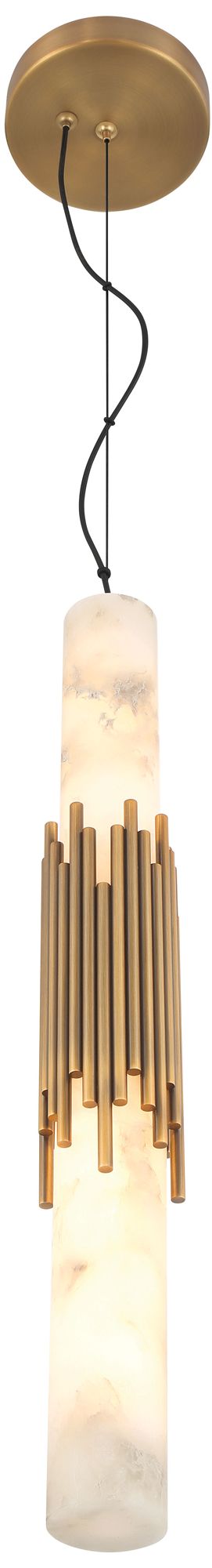 Image 3 Eurofase Venna 23" Integrated LED Pendant Light in Antique Brass more views