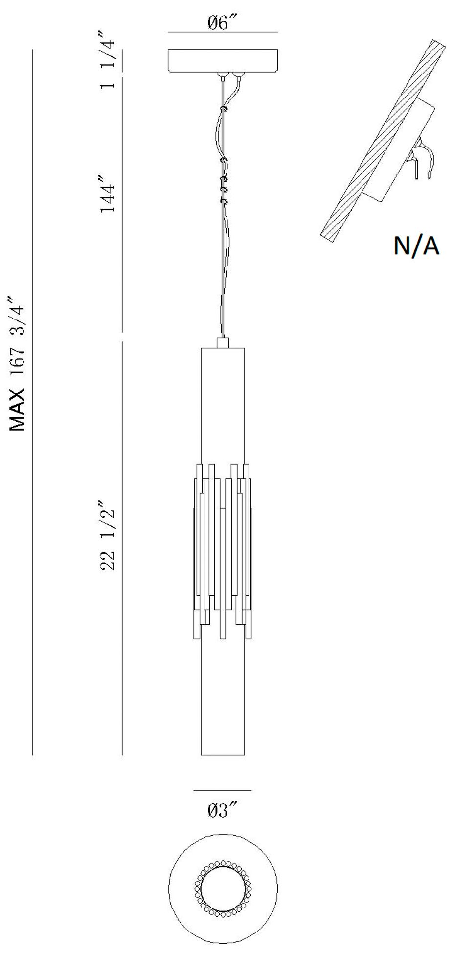 Image 6 Eurofase Venna 23" Modern LED Pendant in Polished Nickel more views