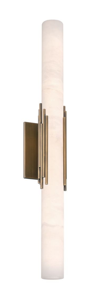 Image 2 Eurofase Venna 28 inch LED Wall Sconce, Antique Brass and Alabaster more views