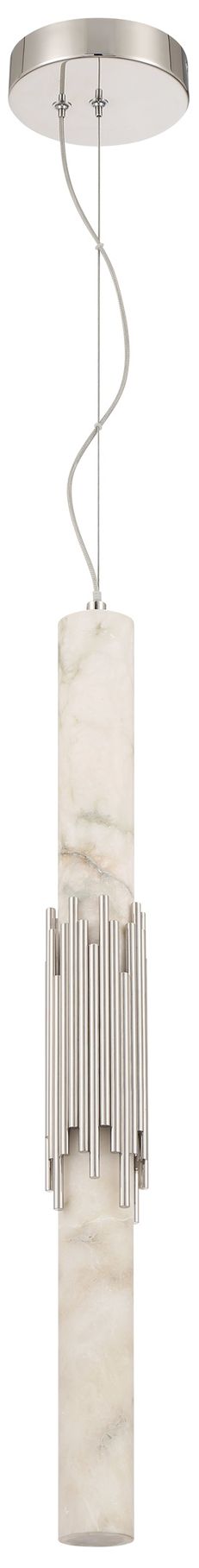 Image 3 Eurofase Venna 29" Modern LED Pendant in Polished Nickel and Alabaster more views