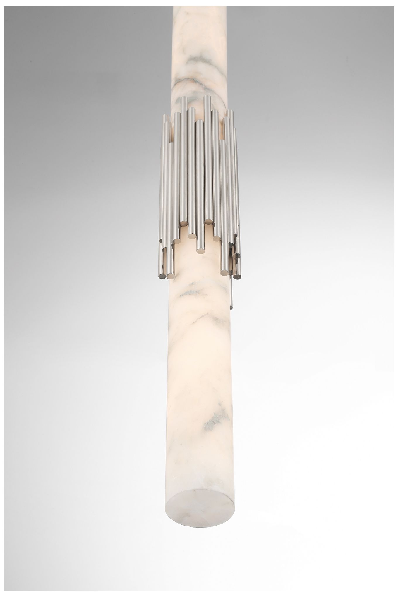 Image 4 Eurofase Venna 29" Modern LED Pendant in Polished Nickel and Alabaster more views