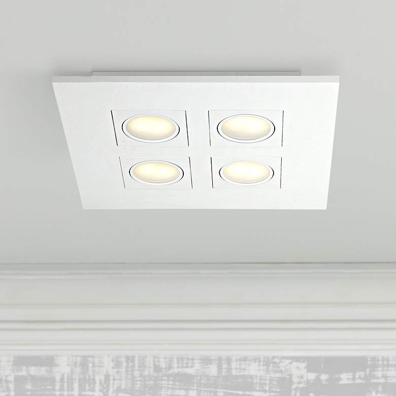 Image 1 Eurofase Venue 14 1/2 inch Square White 4-LED Ceiling Light