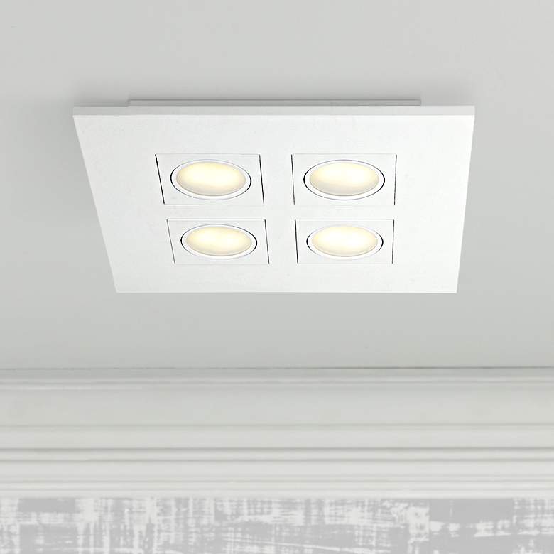 Image 1 Eurofase Venue 14 1/2" Square White 4-LED Ceiling Light