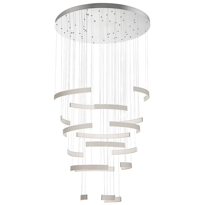Image 1 Eurofase Verdura 2 In. x 40.75 In. Integrated LED Chandelier in Grey
