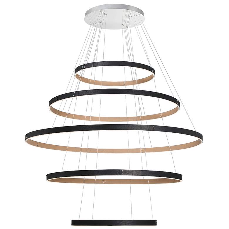 Image 1 Eurofase Verdura 2 In. x 60 In. Integrated LED Chandelier in Black