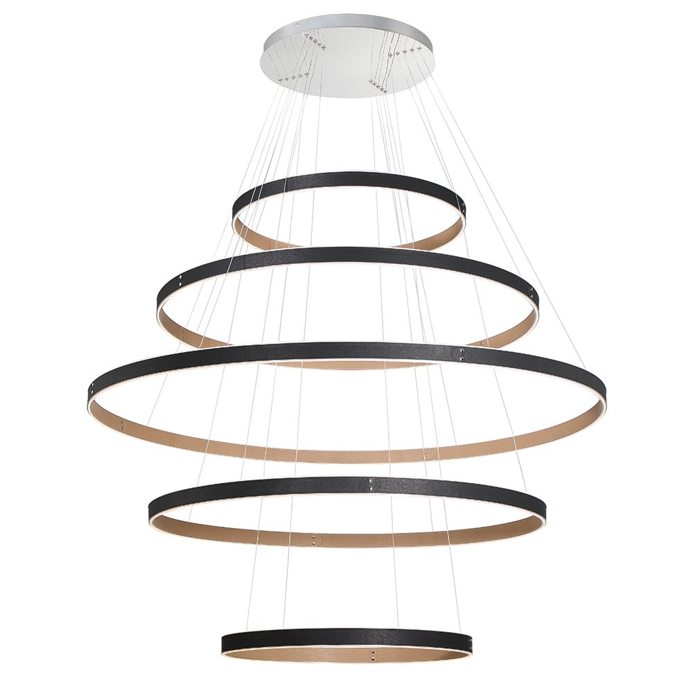 Image 3 Eurofase Verdura 2 In. x 60 In. Integrated LED Chandelier in Black more views