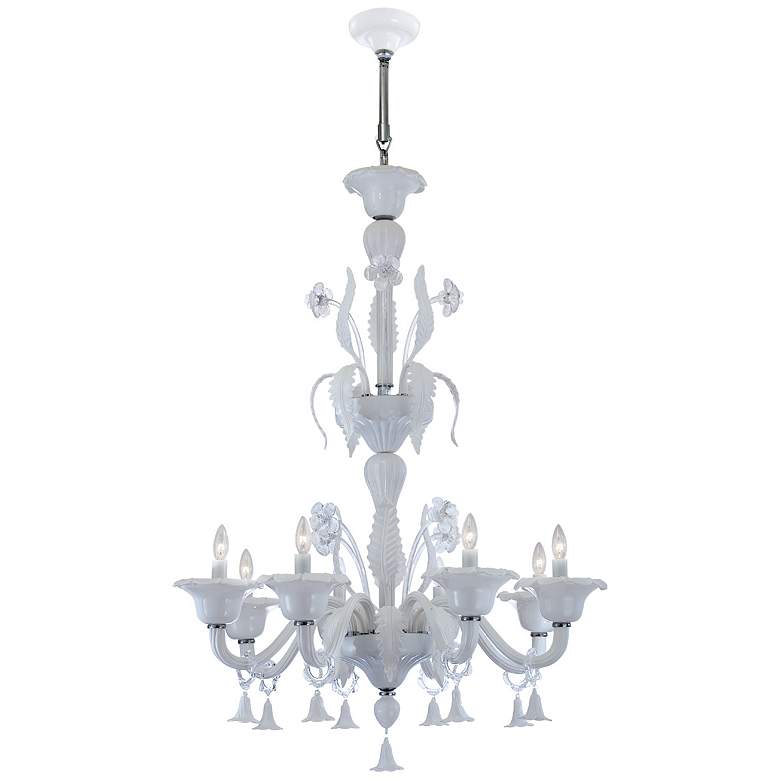 Image 1 Eurofase Veronica 48.50 In. x 37 In. 8 Light Chandelier in White
