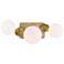 Eurofase Vine 3-Light LED Vanity Bath Light, Gold with Opal Glass