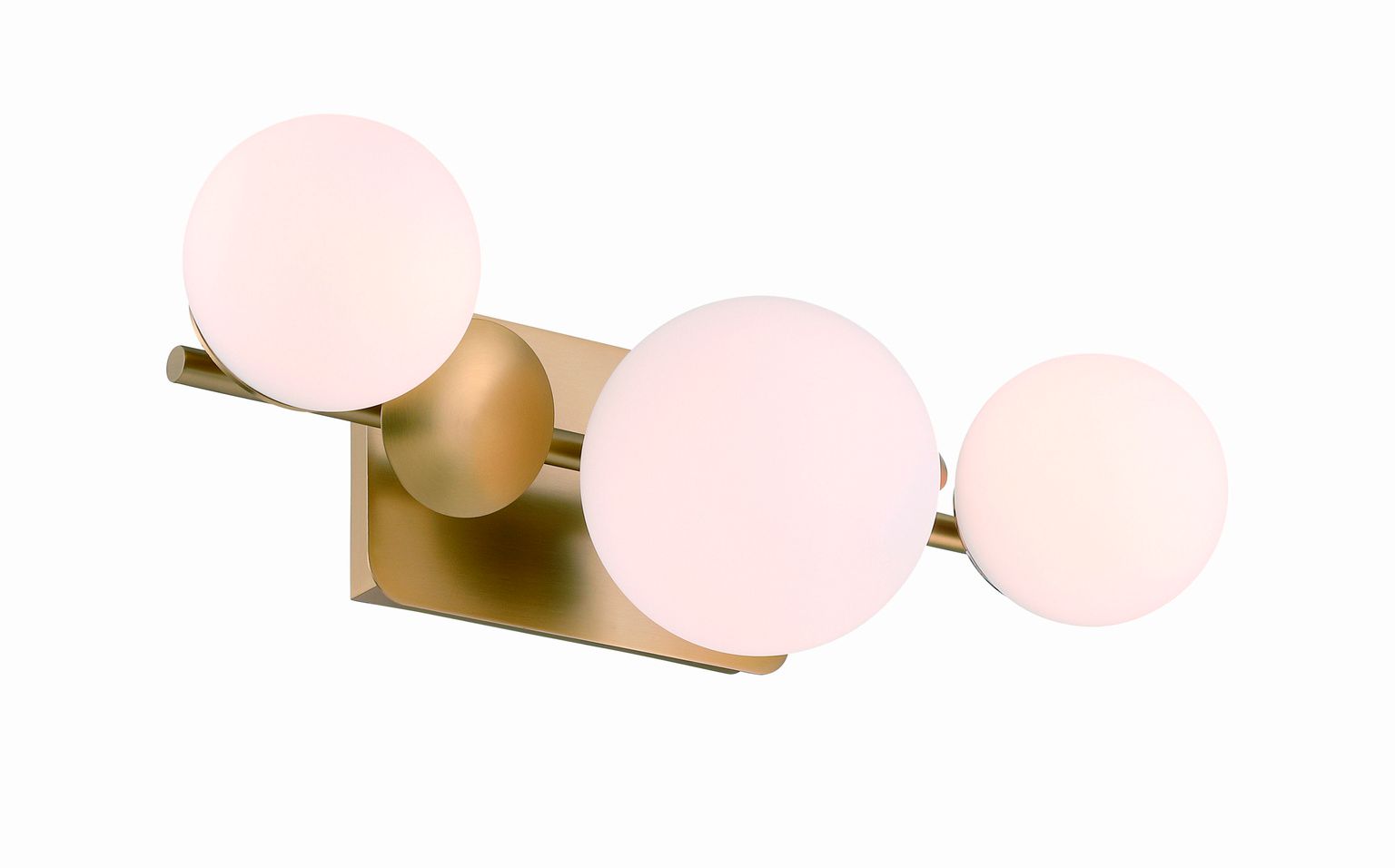 Image 2 Eurofase Vine 3-Light LED Vanity Bath Light, Gold with Opal Glass more views