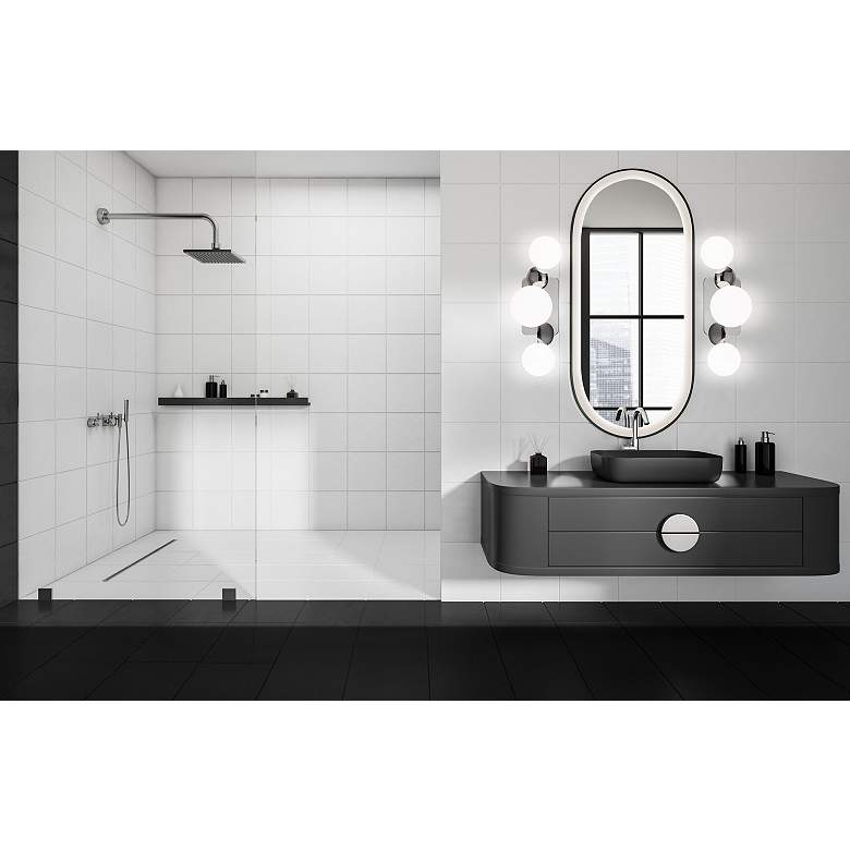 Image 2 Eurofase Vine  3-Light LED Vanity Bath Light, Polished Nickel, Opal Glass more views