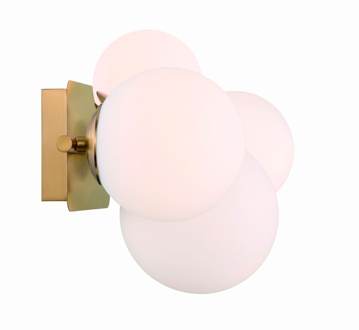 Image 3 Eurofase Vine 4-Light LED Vanity Bath Light, Gold with Opal Glass more views