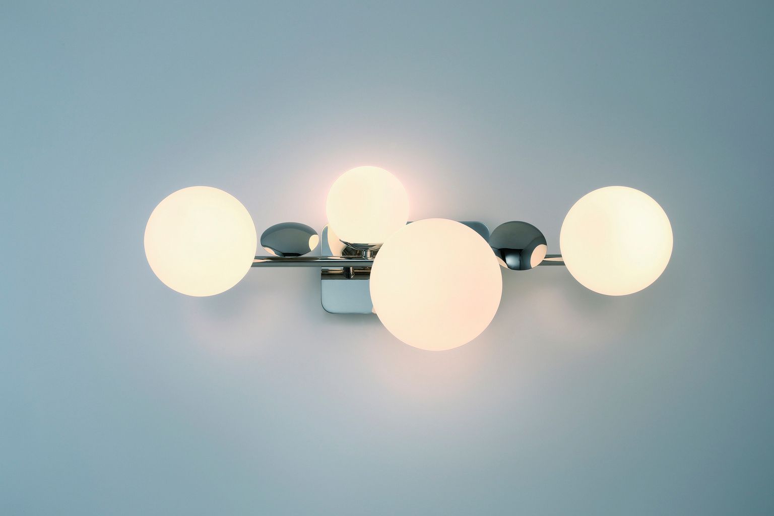 Image 2 Eurofase Vine  4-Light LED Vanity Bath Light, Polished Nickel, Opal Glass more views