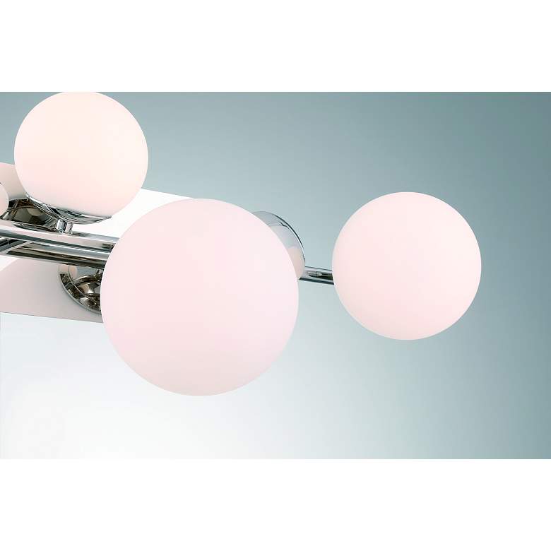 Image 3 Eurofase Vine  4-Light LED Vanity Bath Light, Polished Nickel, Opal Glass more views