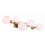 3_Eurofase Vine 5-Light LED Vanity Bath Light, Gold with Opal Glass more views