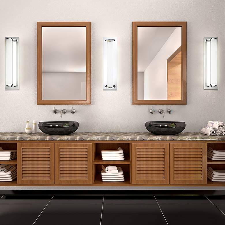 Image 1 Eurofase Viola 34" Wide Chrome LED Bath Light
