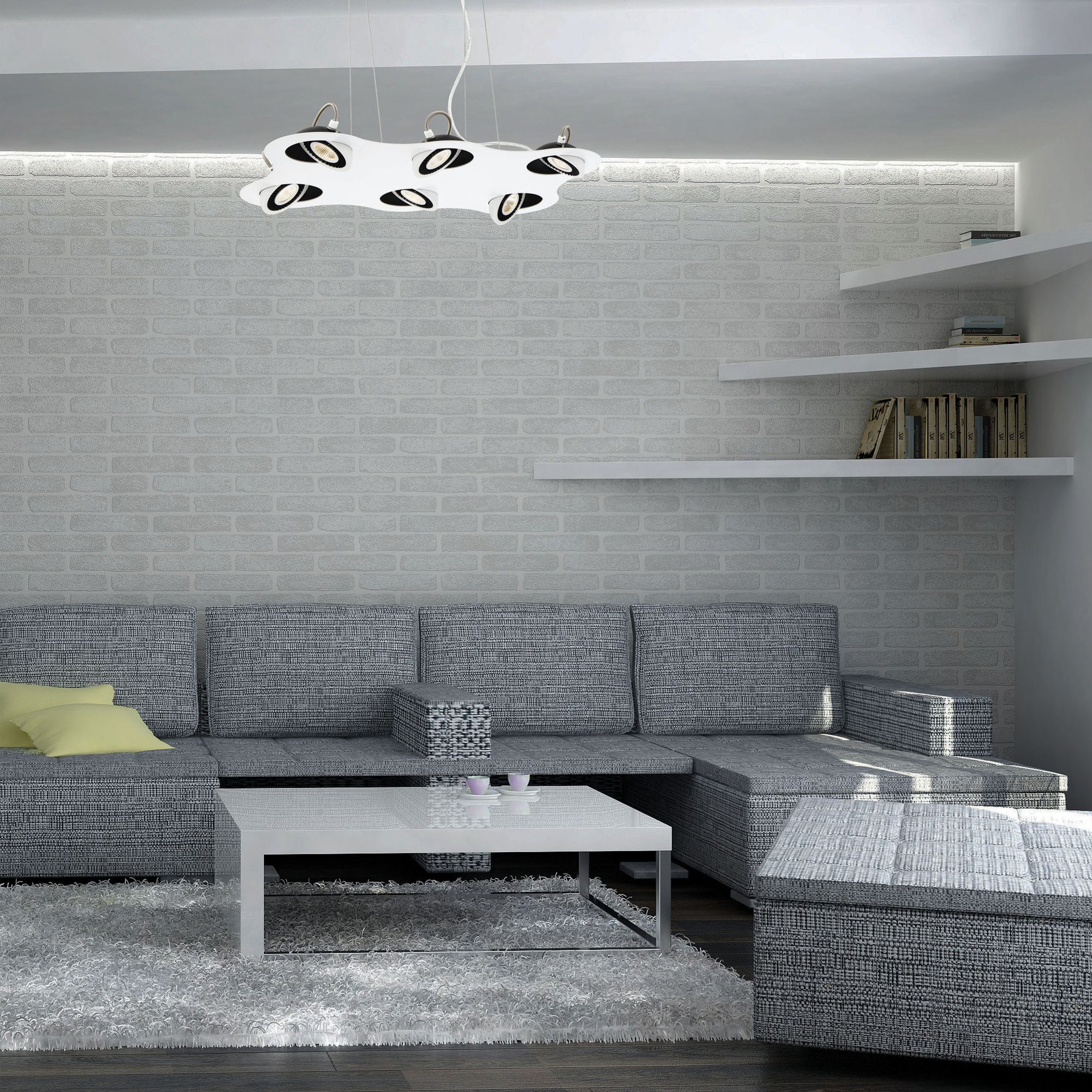 Image 3 Eurofase Vision 4.50 In. x 4.75 In. Integrated LED Flushmount in White more views