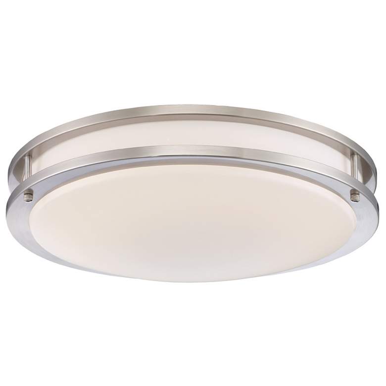 Image 1 Eurofase Warden 4.25 In. x 16 In. Integrated LED Flushmount in Satin Nickel